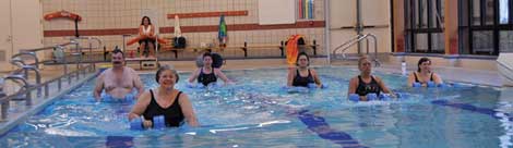 Water aerobics are one of the fitness programs offered through FAB.