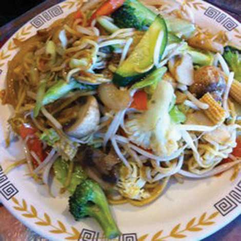 Asian food at Chop Stix is served fast and delicious.