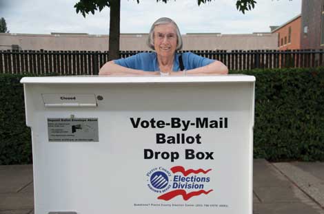 Dixie Gatchel, 89, never misses an opportunity to exercise her right to vote. (Joan Cronk/Senior Scene)