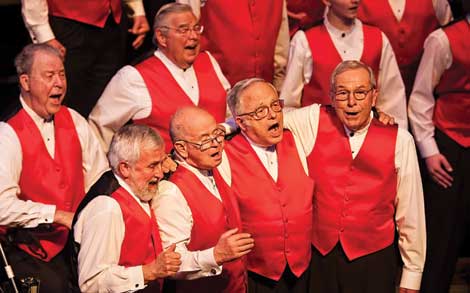 Along with scheduled appearances, the Harmony Kings, at the urging of fellow diners, have been known to break into song when eating a restaurants. (Courtesy photo) 