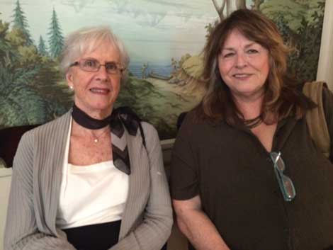 Joan Olson (left), a member of the Retired Senior Volunteer Program, and Candy Johnson, who participates in the Senior Companion program, received the Governorâ€™s Volunteer Award during a ceremony in Olympia.