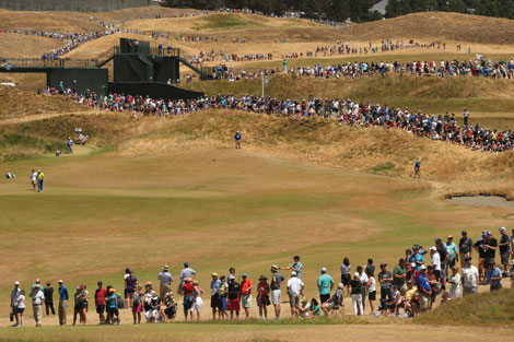 Thousands of fans lined the holes each day of the U.S. Open at Chambers Bay Golf Course. (The Dispatch)