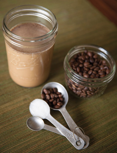 A latte made with coconut oil is a health option to caffeine.