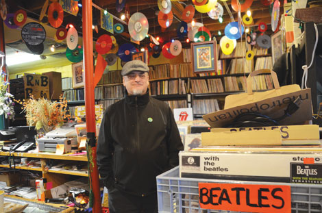 Pete VanRosendael, who believes retirees need to be productive and have fun, says owning Turntable Treasures has been his passion since leaving the Air Force. (Joan Cronk/for Senior Scene) 