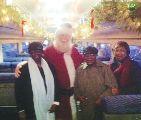 Odell Jones, Daisy Eigner and Fay Curry shared a ride on the Polar Express with you-know-who.