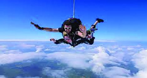 Travel and jumping out of airplanes top bucket lists